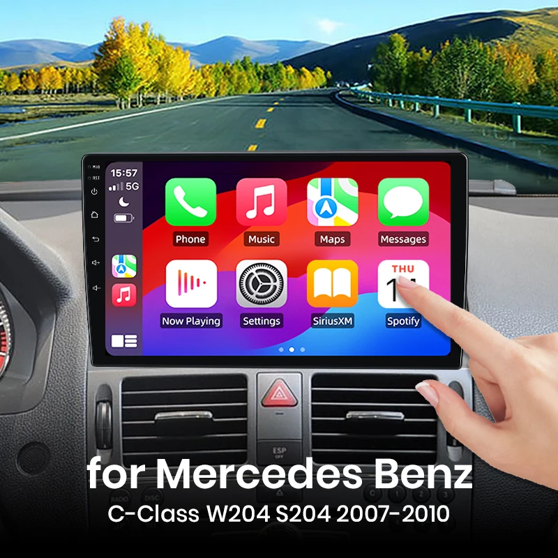 Für Mercedes-Benz C-Klasse W204 S204 2007-2010 Drahtlose CarPlay für Apple Android Auto Auto Radio GPS IPS 8Core Multimedia Stereo