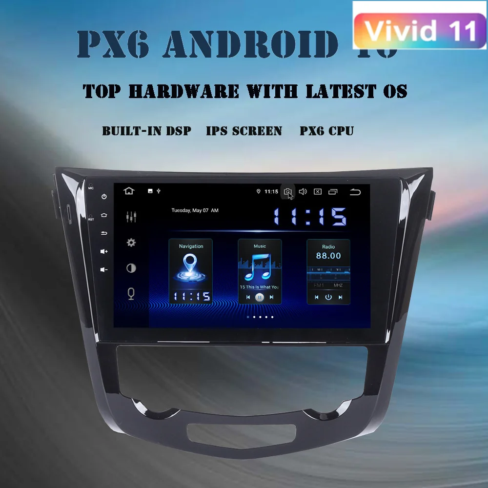 

10.2" Android 10.0 Car Radio for Nissan X-Trail Qashqai j11 j10 Multimedia 2014 2015 2019 DSP CarPlay 4GB+64GB