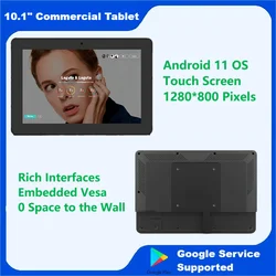 10.1 Inch Android 11 Tablet Wall Mount 4G+32G Monitor Capacitive Touch Screen PC Wifi Kitchen KDS Advertising Display VESA