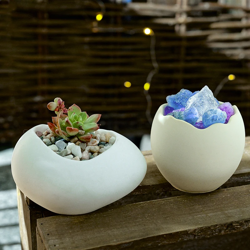 

3D Egg-shaped Cup Silicone Mold Flower Pot Candle Cup Decoration Homemade Aromatherapy Gypsum Concrete Epoxy Resin Molds