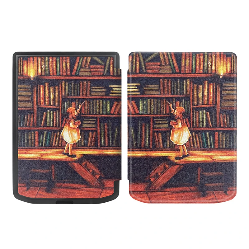 Artistic Style Handmade Soft Leather Magnetic Tablet Protective Shell E-Book Cover Case