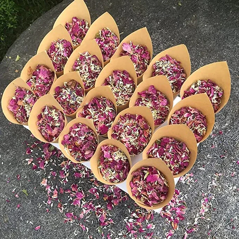 Paquete de confeti de flores y pétalos secos, 1/10/36 unidades, decoración Pop para bodas y fiestas, Biode 4