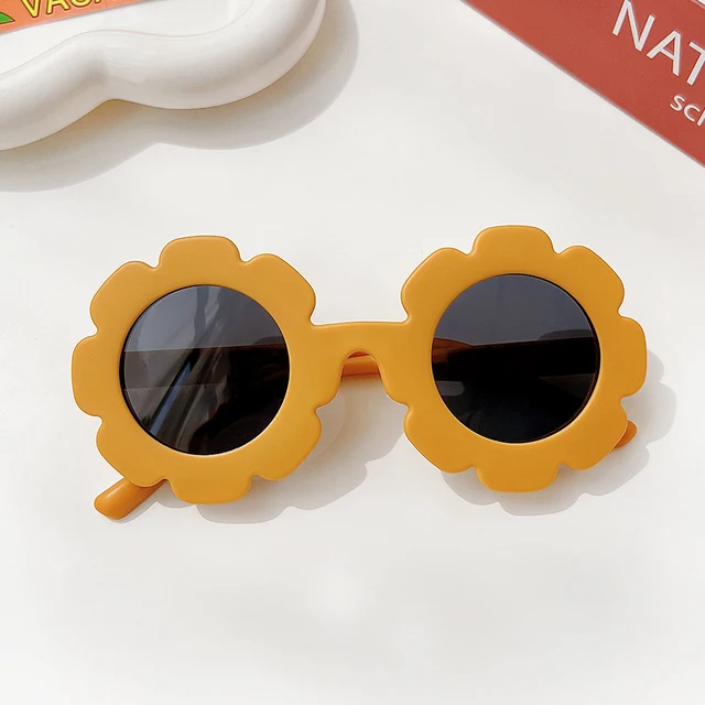 New Kids Sunglasses Children Round Flower Sunglasses Girls Boys Baby Sport Shades Glasses UV400 Outdoor Sun Protection Eyewear c2597-49