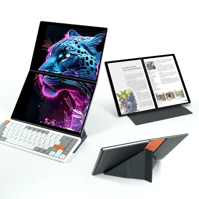 2024 new mini dual screen laptop 13 5 13 5 inch n100 dual touch screen 360