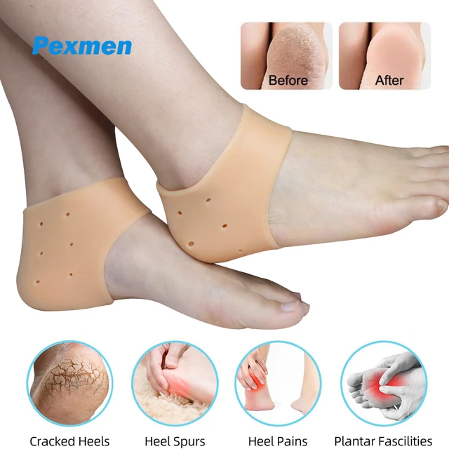 Silicone Gel Heel Pad Socks For Heel Swelling Pain Relief,Dry Hard Cracked  Heels Repair Cream Foot Care