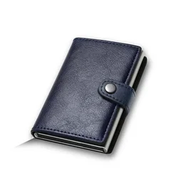 Sleek Carbon Fiber RFID - Blocking Minimalist Wallet (Blue)