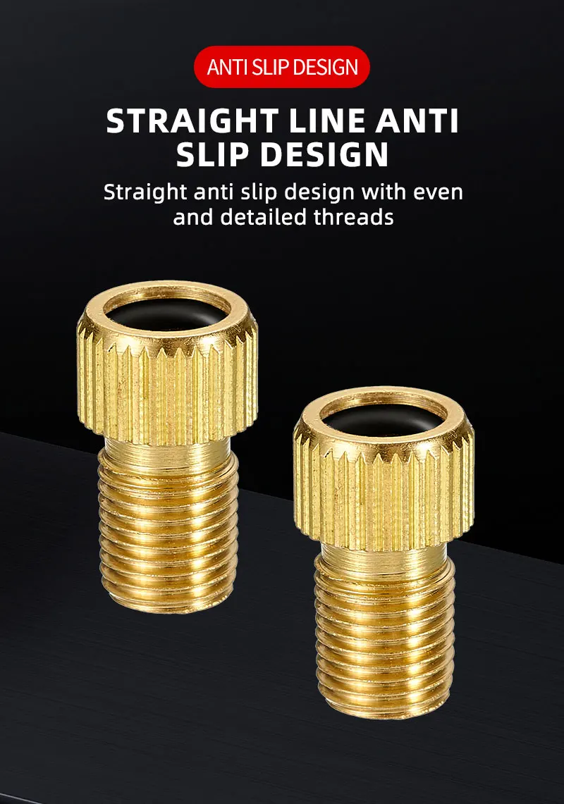 VXM Bicycle Wheel Tire Transfer Valve Adapter French Mouth To AV Road Bike Copper FV Pump Valve Cap Cycling Tyre Accessories
