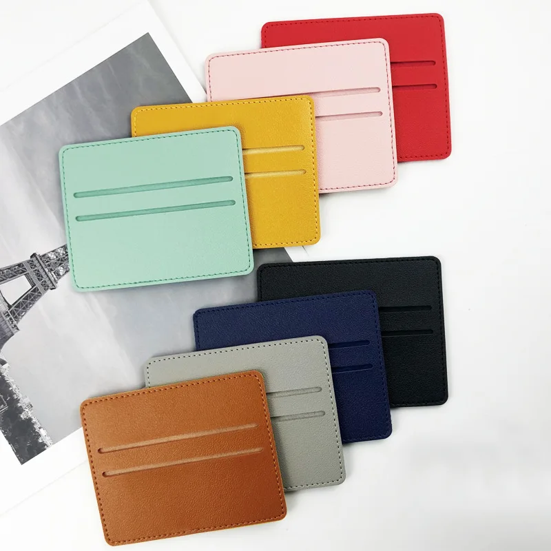 New Fashion Men Women Mini ID Card Business Credit Card Case 1 PCS PU Leather Ultra-thin Bank Case Student Meal wallet card holder card holder credit card holder credit card wallet card wallet id card holder id card case wallet card bag business card holder document card wallet