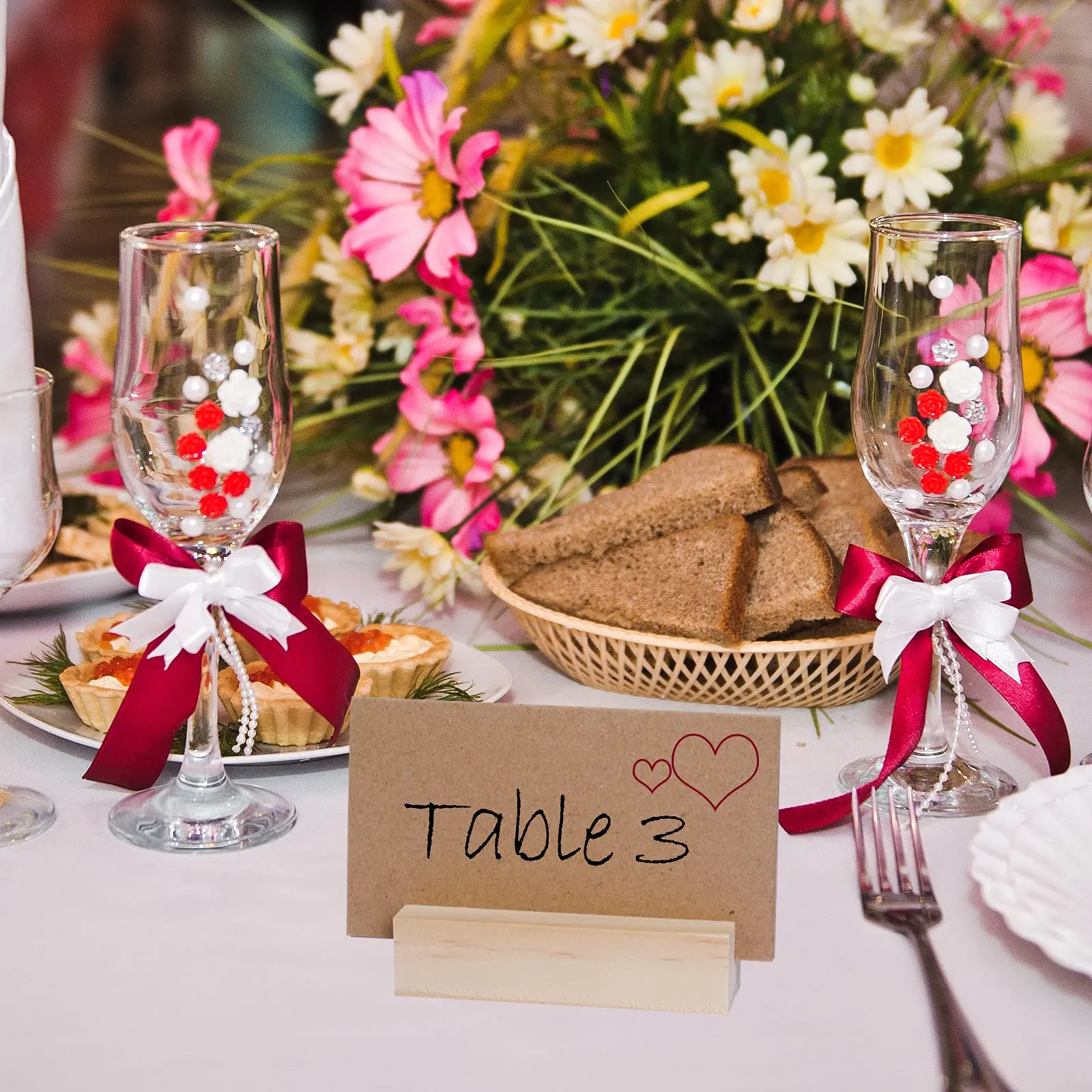 Wood place card holders table number stands sign stand picture holder acrylic for wedding dinner home party events decor