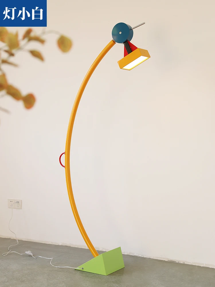 

HXL Creative I Building Blocks Living Room Sofa Floor Lamp Color Iron Bedroom Study Table Lamp
