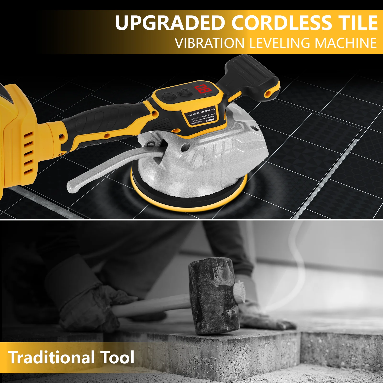 tile suction vibration installation tool Cordless Tile Vibration Leveling Machine main image 1