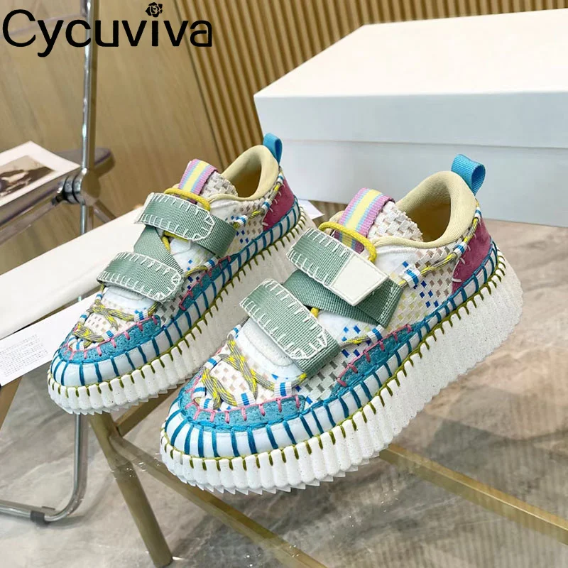 

Autumn Sewing Patchwork Flat Platform Shoes Women Outdoor Slip On Brand Sneakers Women Shoes 2023 Casual Loafers Walking Shoes