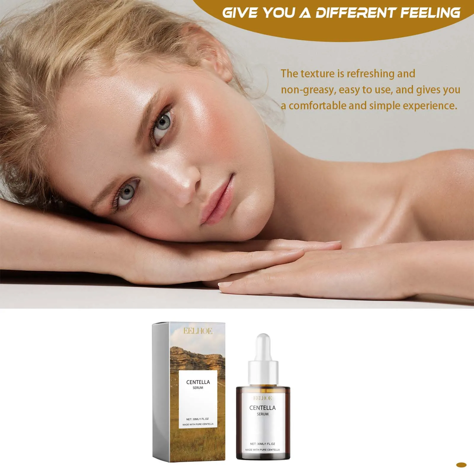 Centella Serum Nourish Improvement Dry Skin Smoothing Rejuvenation Brighten Moisturizing Hyaluronic Acid Face Essence Skin Care 4