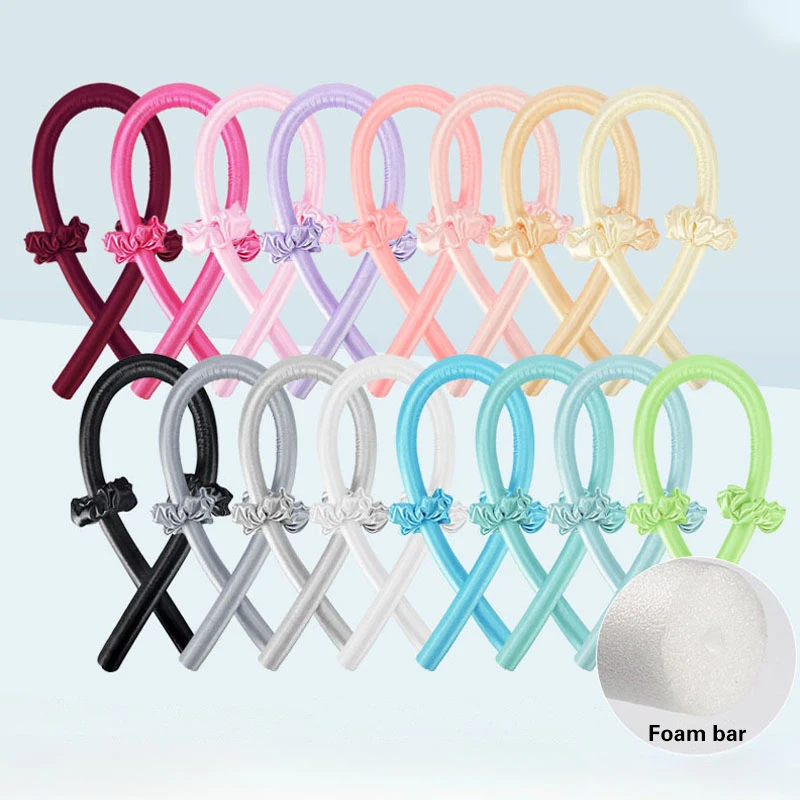 Description Picture 2 of itemHeatless Curling Rod Headband Ribbon Hair Rollers Sleeping Lazy Curler Silk Hair Curler No Heat Long Short Hair Boucleur Cheveux