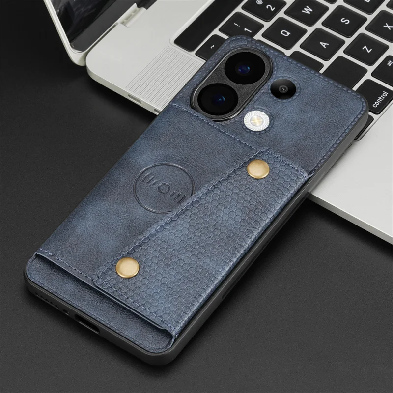 Leather Flip Wallet Phone Case with Card Slots and Magnetic Holder Back Cover
