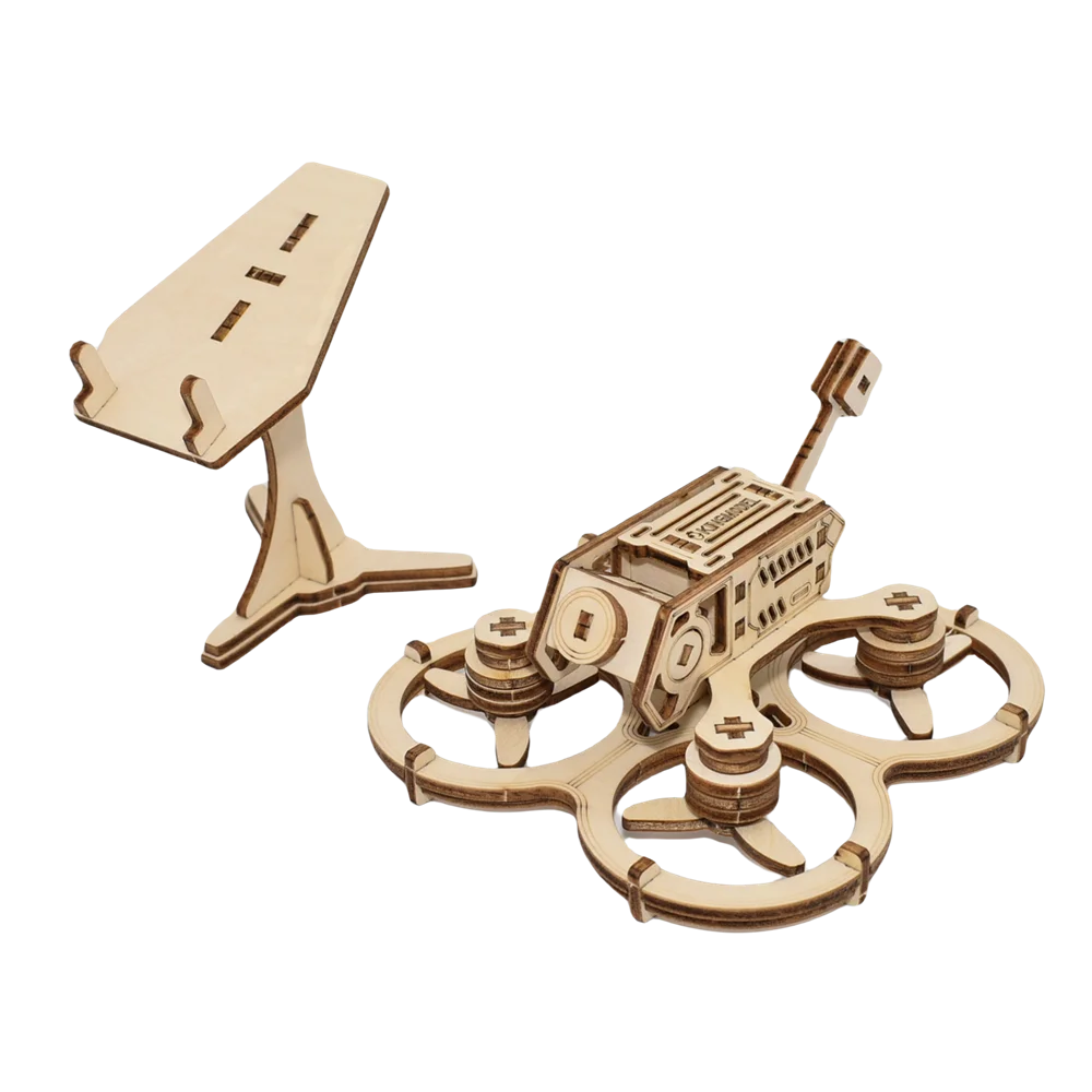Maquette 3D Puzzle FPV Drone Bois 75 pièces - Kit DIY