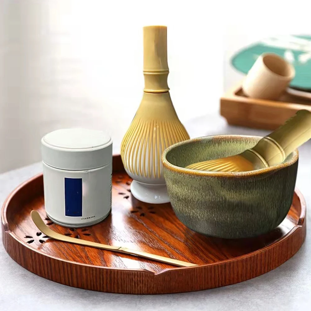 Resin Matcha Whisk Chasen Brush Tools for Matcha Green Tea Powder Reusable Powder Whisk with Holder Tea Ceremony