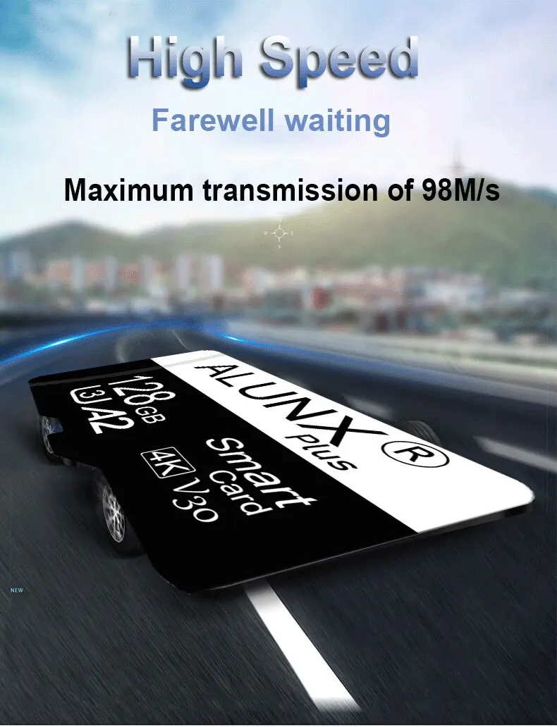 CLASS ALUNX 마이크로 TF SD 카드, 플래시 클래스 10 지지대 휴대폰 UAV 기타 카드 리더, 128GB, 64GB, 32GB, 16GB, 8G 메모리 카드