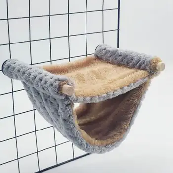 Amaca per piccoli animali, letto caldo in peluche doppio spessore per gabbia di criceti, sacco a pelo, lettini sospesi per alberi, nido per criceti