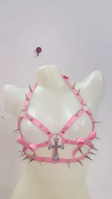 Spikey Pink Harness Top 3