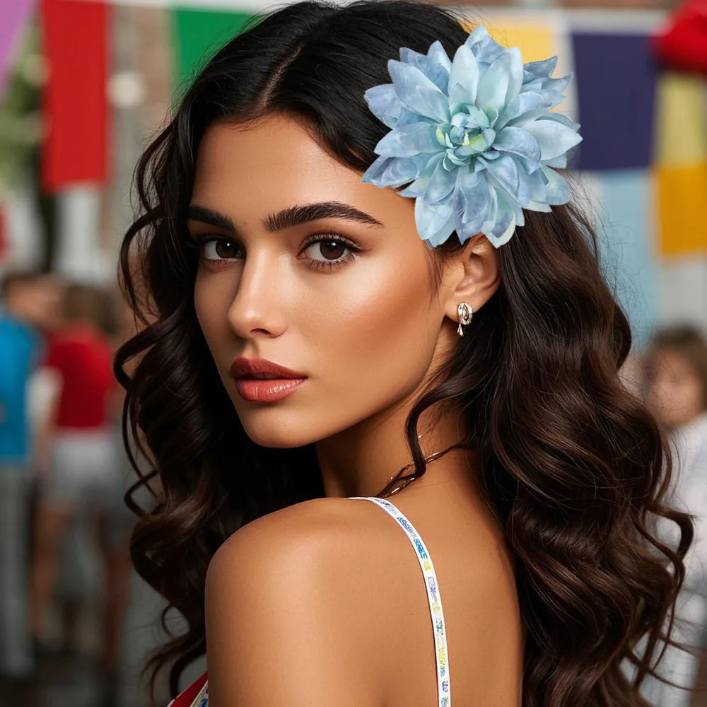 Bohemia Flower Hairpin Fashion Festival Side Clip For Women Wedding Simple Headwear Girls Fashion Hairgrips Barrette Gift