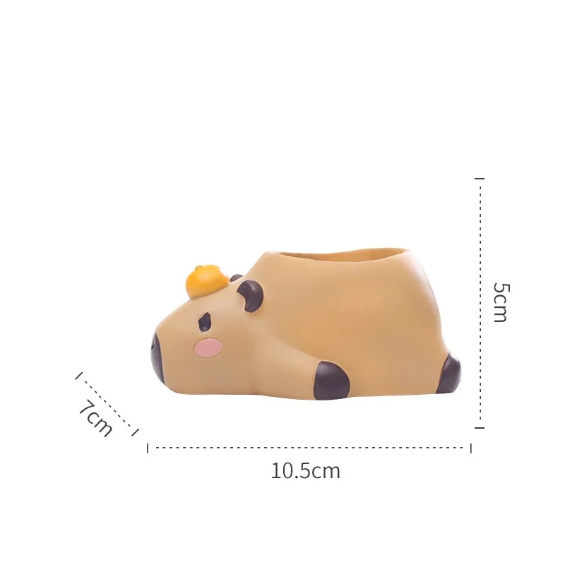 Charming Capybara Resin Planter – Playful Desktop and Garden Decor