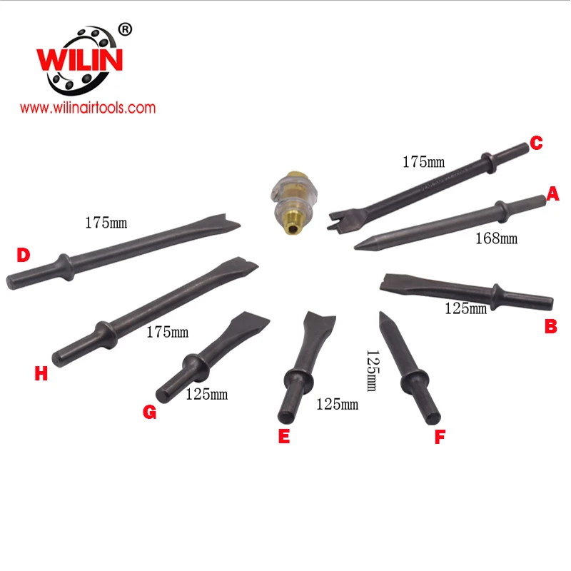 Wilin168mm175mmand125mmpneumaticairhammerchiselsforchipping