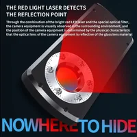 Détecteur de caméra cachée, Gadget Anti-espion, détecteur RF Anti-espion, détecteur de caméra GPS de voiture pour la Protection de la vie privée, Signal sans fil Mini 4