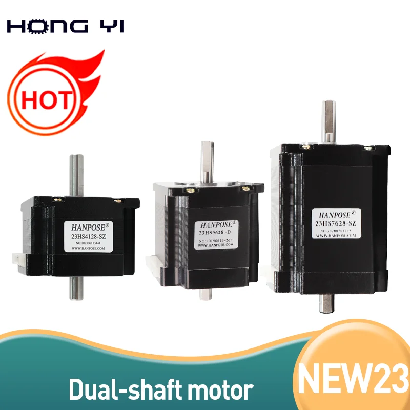 NEMA 23 Stepper motor double shaft 23HS4128-SZ 23HS5628-SZ 2.8A 126N.cm ...