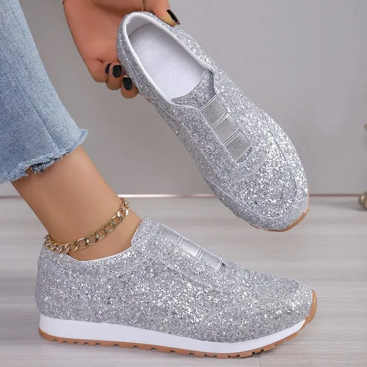 Bequeme Goldene Leichte Walking Toning Schuhe Für Damen_voghion.com