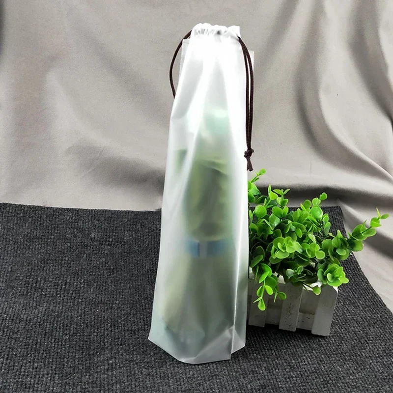 Portable Umbrella Cover Bag with Drawstring Reusable Matte Translucent Eva Material Umbrella Drip-Proof Organizer 2/4 Pcs