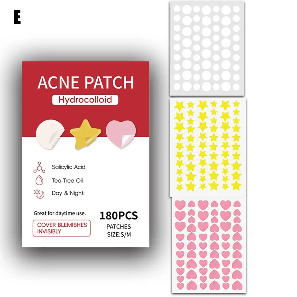 Colorful Invisible Pimple Removal Anti-Acne Hydrocolloid Patches Spots Marks Stickers 10