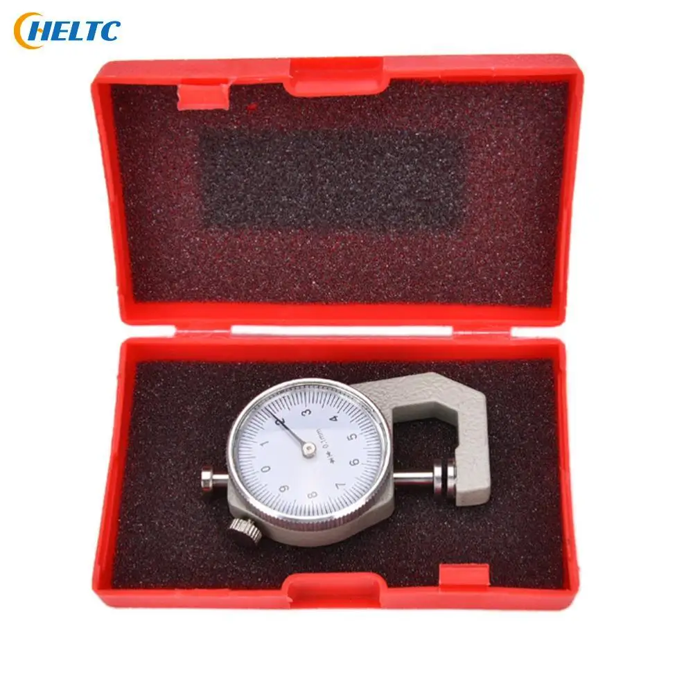 1PCS Metal Thickness Gauge 0-10mm Dial Thickness Gauge Leather Paper Meter Tester Leather Flim Paper