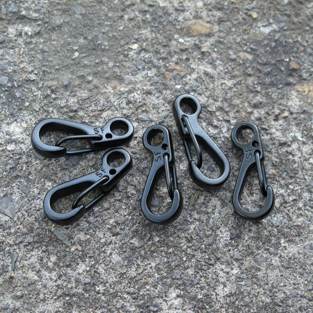 

10Pcs Mini Carabiner Clip Bottle Backpack Keychain Lock Hook for Umbrella Rope Parachute Cord Outdoor Clasps Survival Gear