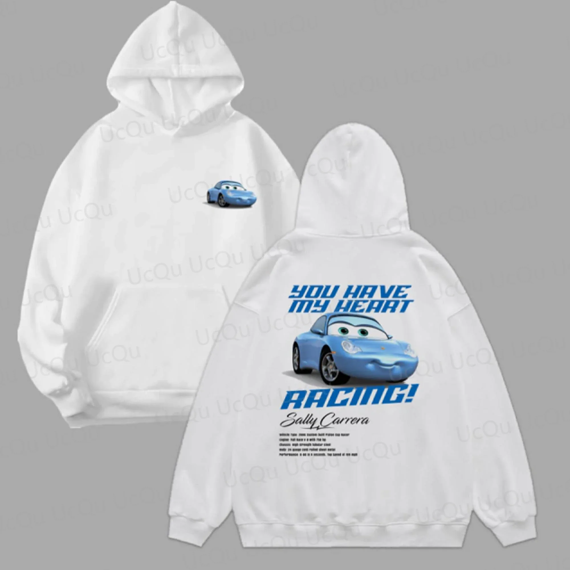 2025 The Cars Lightning McQueen&SALLY Summer Cotton Hoodies Oversized Suit For Adult/Kids Sweatshirt couple's outfit 3