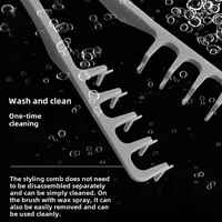 Peigne moelleux à dents larges pour hommes, peigne de coiffure texturé, racines volumisantes, Style coréen, couture couvrant la frange, peignes pour hommes 5