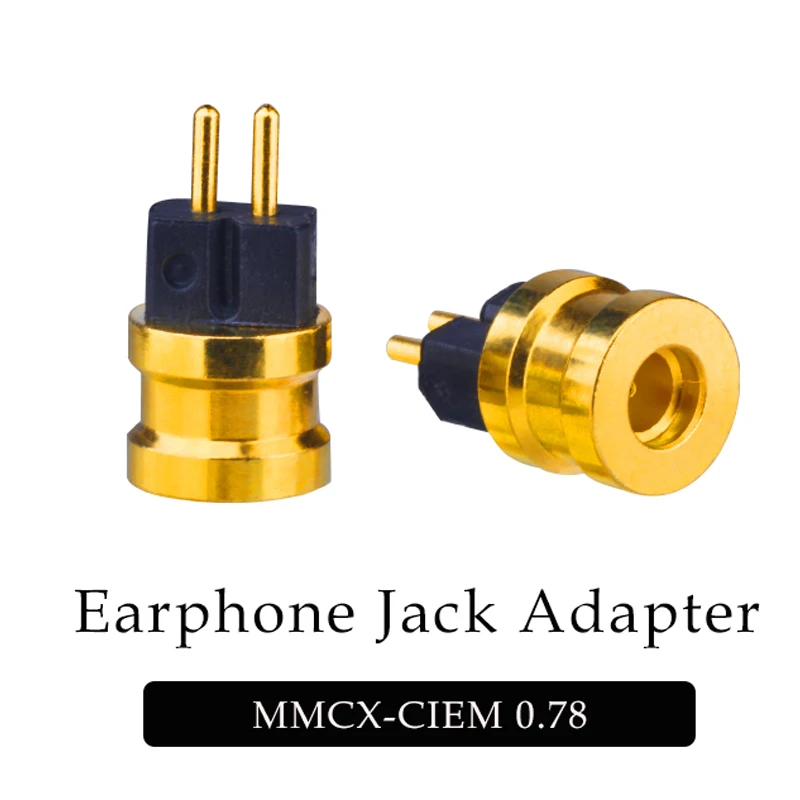 Pack of1pair DIY MMCX a 0,78 mm 2pin adattatore conversione cuffie connettore 0,78 mm a MMCX auricolari interfaccia audio Sostituire il connettore di trasferimento (trasparente dritto