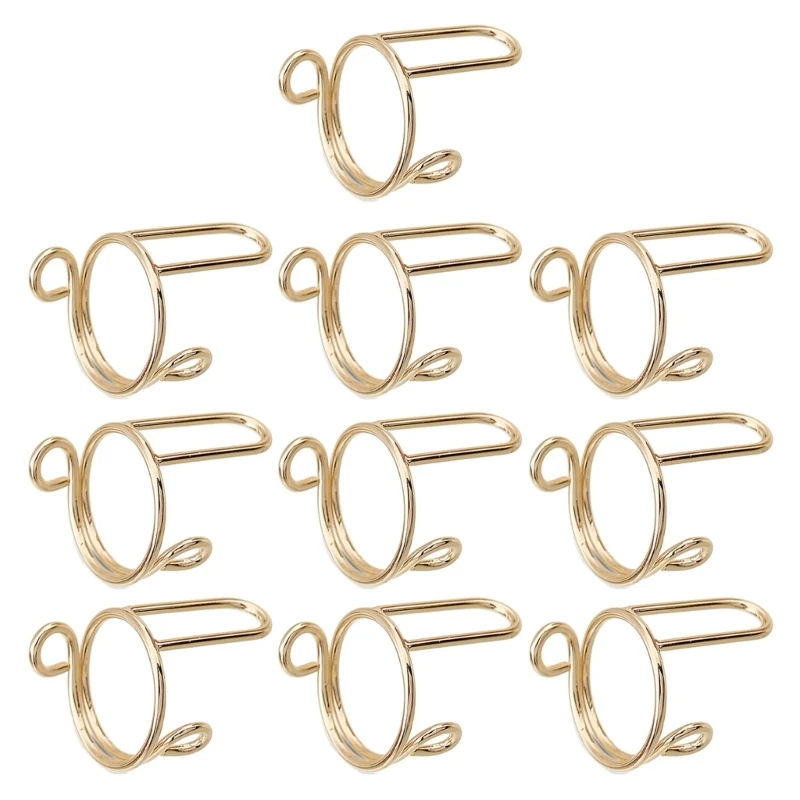 652F 10PCS Nail Art Rings Adjustable Fingertip Rings Women Party Jewelry Metal Open Nail Rings Copper Material Women Jewelry 3