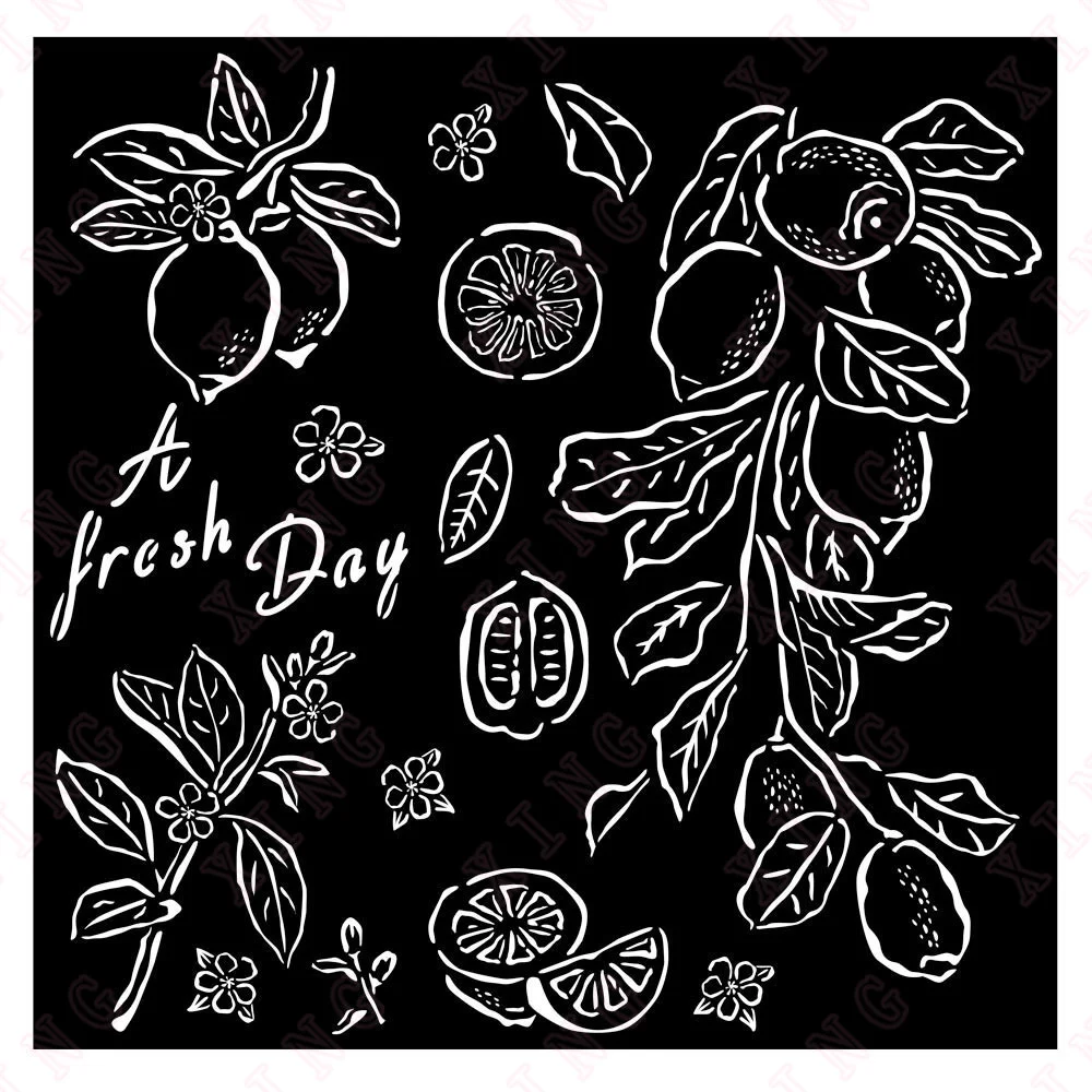 

New Dream Lemons Stencil Diy Layering Stencil Painting Scrapbook Coloring Embossing Album Decorative Cut Die Craft Card Template
