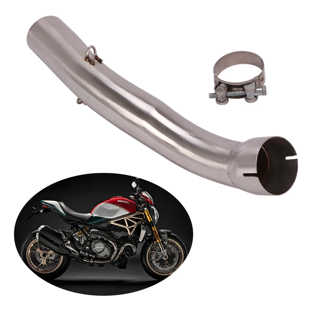 

Mid Link Pipe For Ducati Monster 821 1200 2019-2023 Motorcycle Exhaust Muffler Escape Connect Link Tube Stainless Steel Modifie