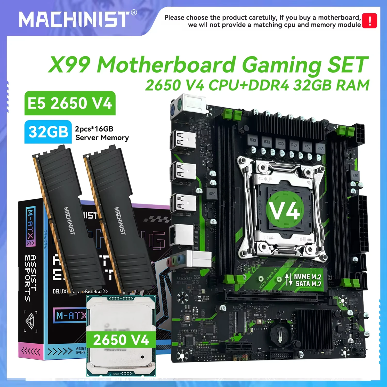 MACHINIST X99 PR9-H Gaming Motherboard optional kit Intel Xeon E5