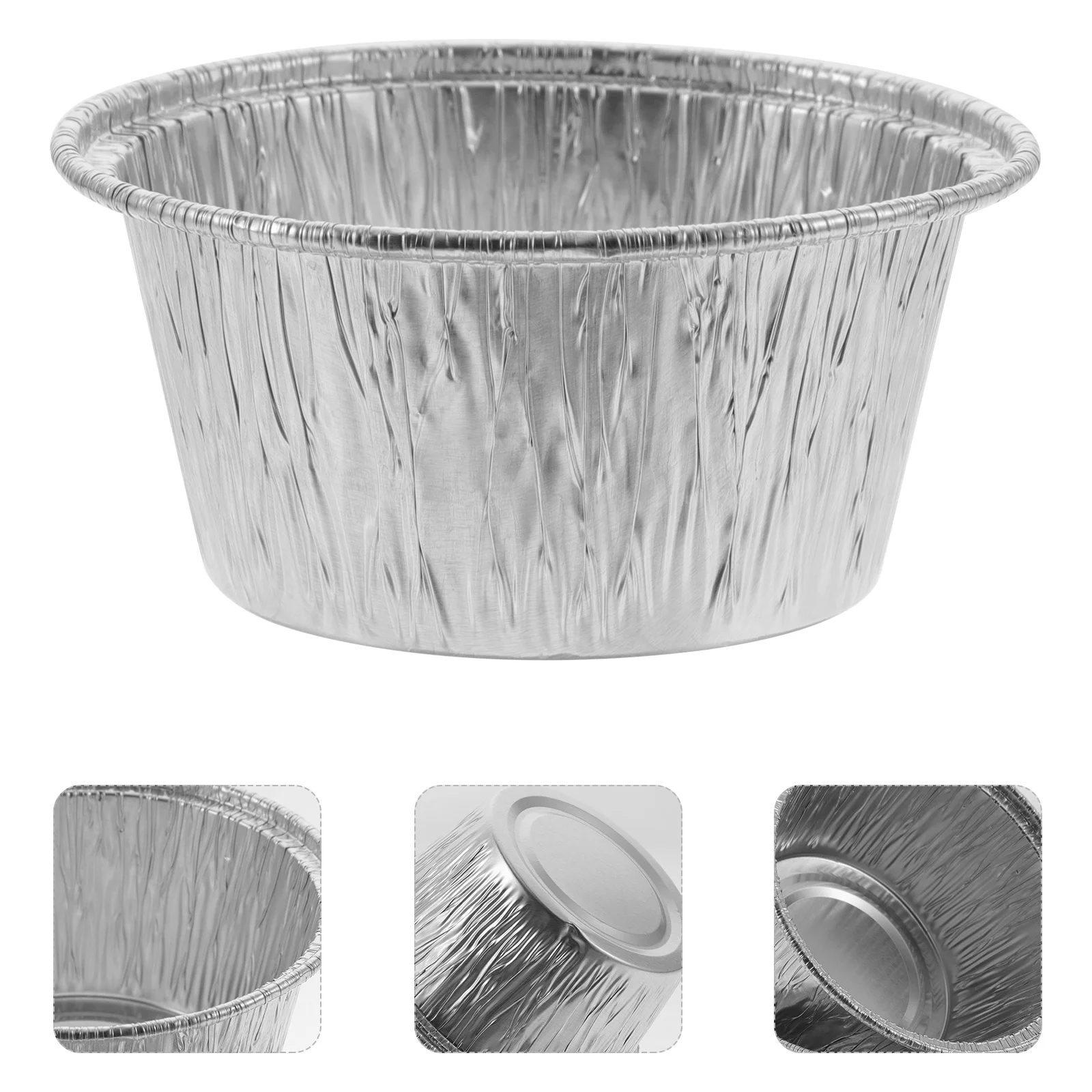 

Aluminum Foil Baking Cups 100Pcs Disposable Muffin Cupcake Ramekins Recyclable Cupcake Foil Liners Mini Tart Pie Tin Pan Holder