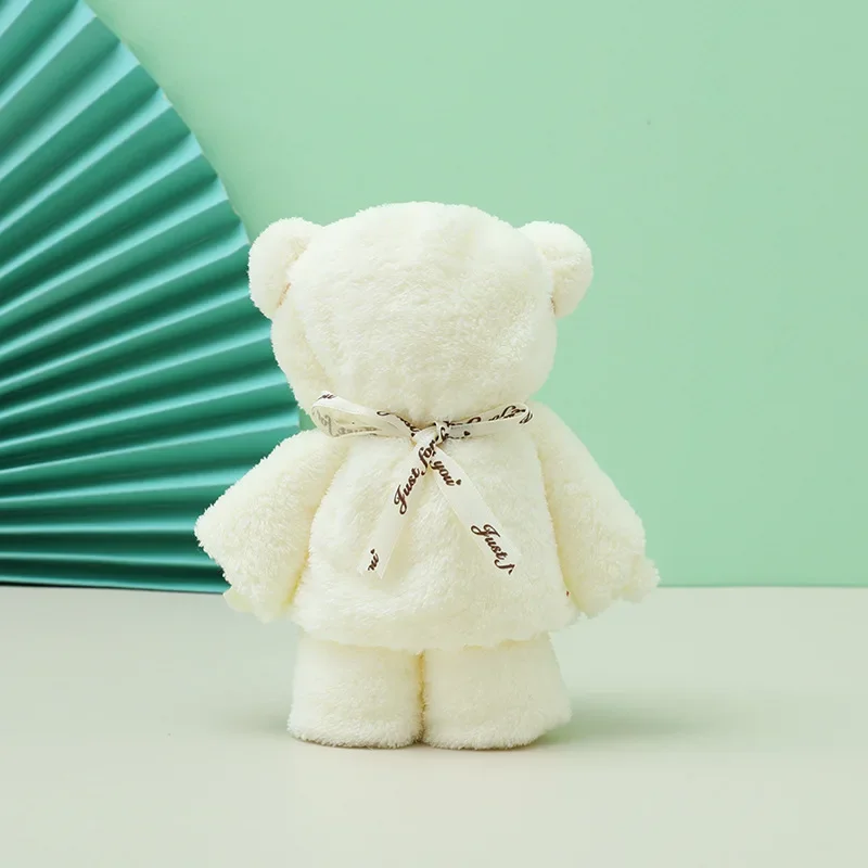 10Sets Bear Towel Face Washing Beauty Birthday Wedding Gift Banquet Party Employee Coral 30*30cm Customize Korean Ins cotton towel,cotton face towels,face towel