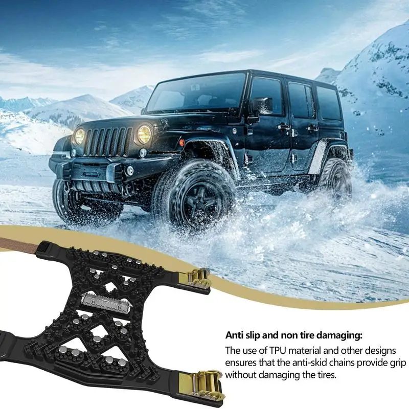 Snow Tire Chains Snow Chains Urgent Traction Car Tire Traction Chain Automotive Tools Anti-Skid For Car SUV Pickup