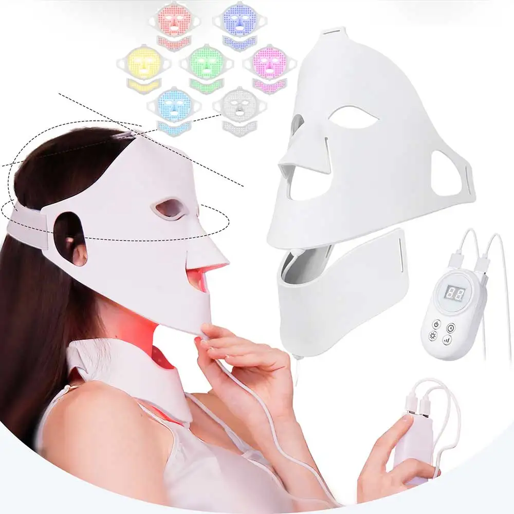 7 Colors Light Led Facial Mask Photon Therapy Face Mask Beauty Machine Anti Acne Wrinkle Whitening Spot Removal Skin Care Tools