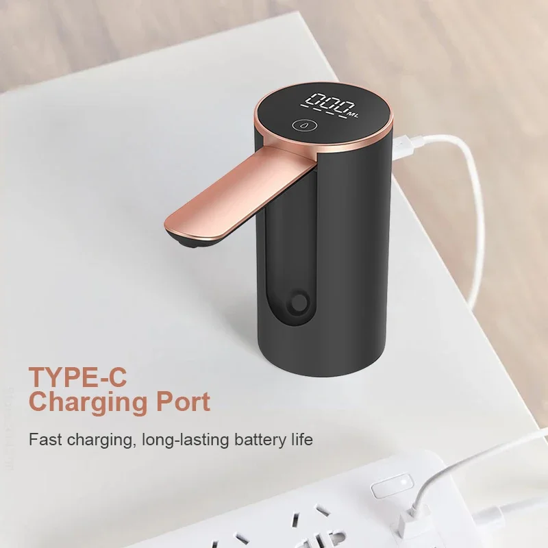 

1pc Electric Water Dispenser Foldable Automatic Barreled Water Suction Device Portable Water Pump Auto Switch Drinking Redsack