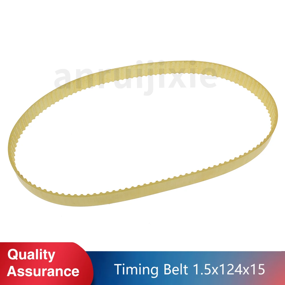 Timing Belt ,M1.5X124Tx15Mm Rubber Synchronous Belt, M1.5X15Mm Vee Belt, Main Drive Belt  For Sieg Sc6&C6