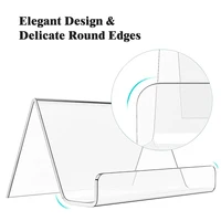 Transparent Acrylic Desktop Business Card Holder Table Desk Shelf Box Storage Display Stand Restaurant Office Supplies 1