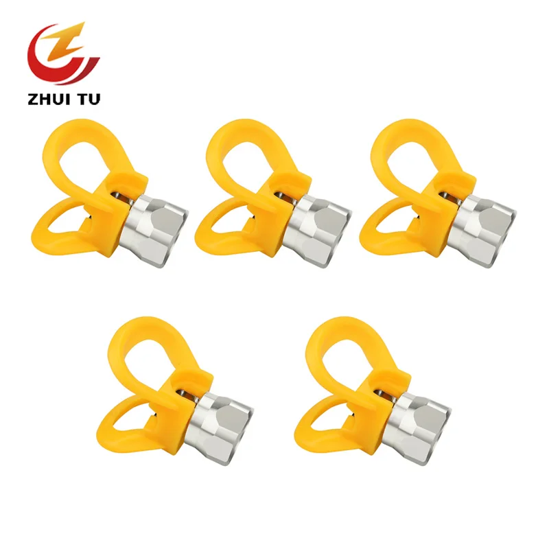 5PCSAirlessPaintSprayerTipGuardNozzleSeatHolderSpraying