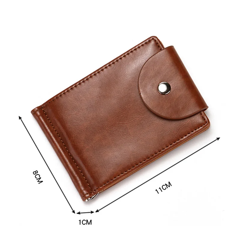 Men Dollar Clip Wallet Credit Card Holder PU Leather Small Zipper Coin Purse Money Clip credit card holder,metal money clip,leather coin purse